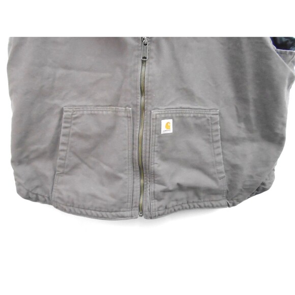 Carhartt Size XXL (20) Women’s Duck Canvas Hooded Vest Quilt Lined 3M Thinsulate - Picture 6 of 10